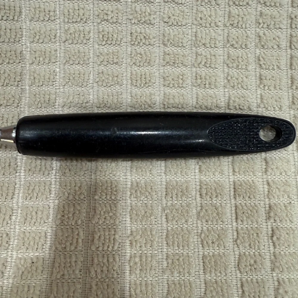 Vintage Ekco Meat Carving Fork Chromium‎ Plated USA Black Handle 12.5 Inch